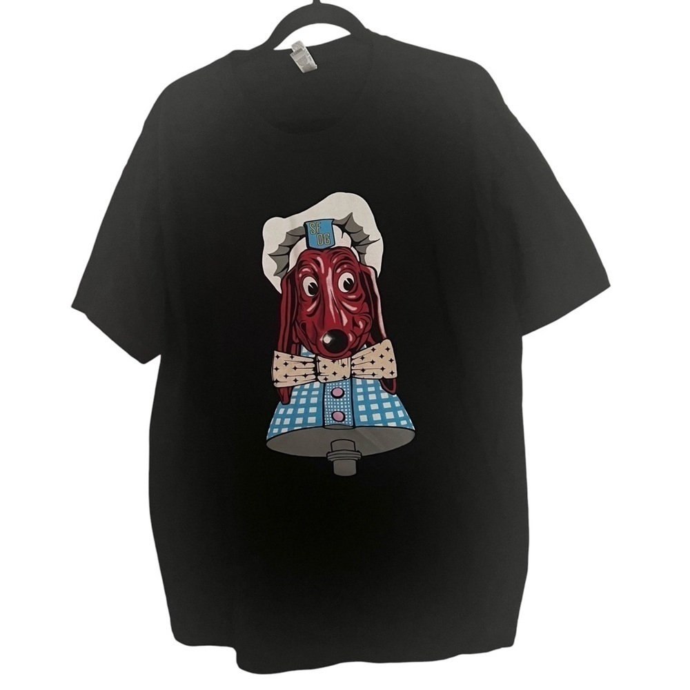 American Apperal Black SFOG Dog Graphic Short Sleeve Tee Shirt XL